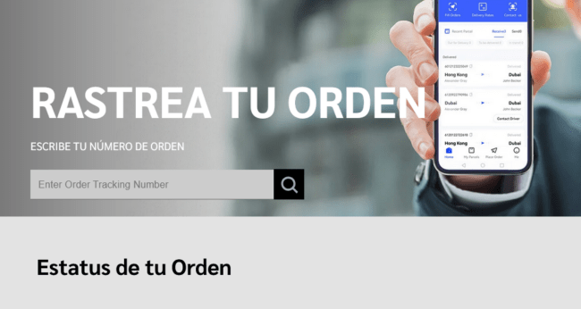 Rastrear envío en la web de iMile