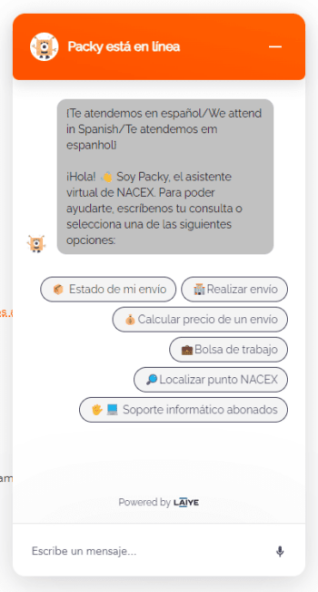 Contactar a NACEX