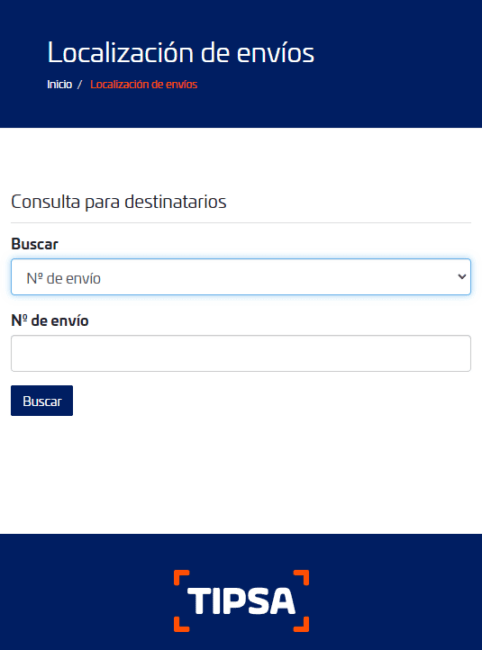 Seguimiento de envíos Tipsa